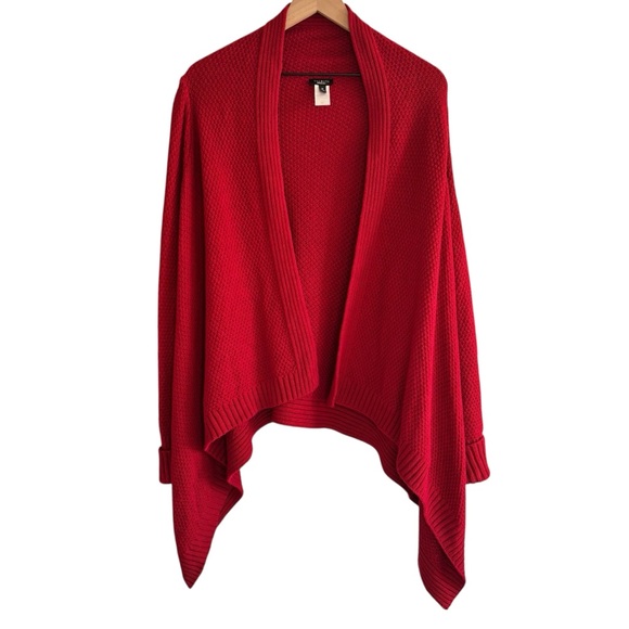 Talbots Sweaters - Talbots Knit Wool Blend Sweater Cardigan Medium Red Open Front Long Sleeve